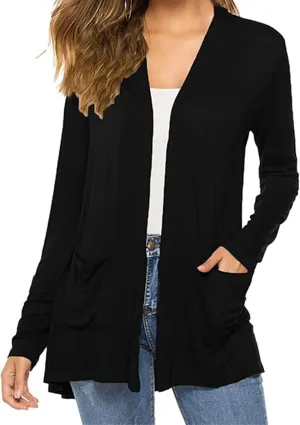 2023 Cardigans for Women Loose Casual Long Sleeved Open Front Cardigan Sweater Fall Lightweight Breathable Coats Jackets