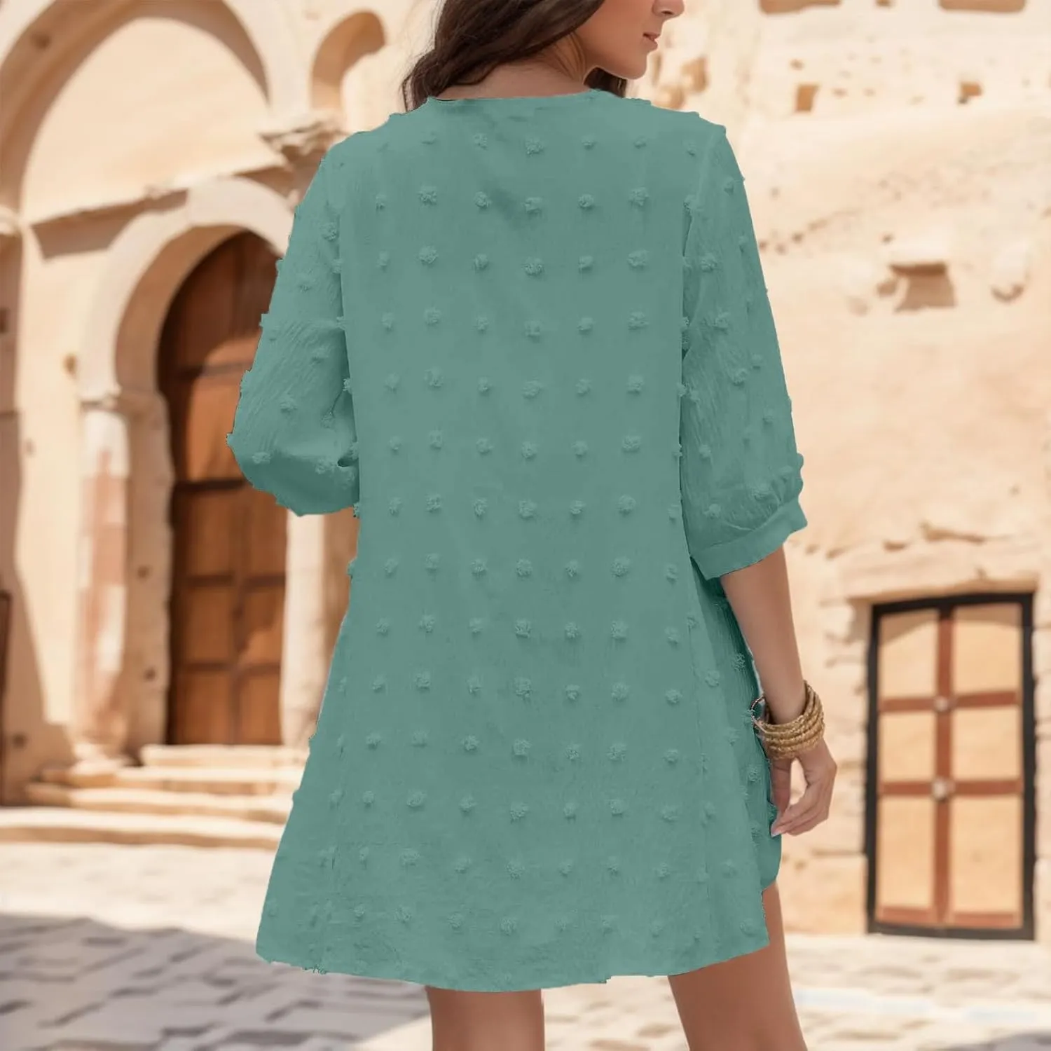 2023 Womens Cardigan Summer Chiffon Swimsuit Coverup Kimono Fall Open Front 3/4 Sleeve Coats Lightweight Beach Cover Up Tops