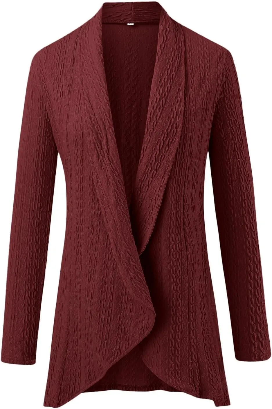 2023 Women's Open Front Cardigan Casual Long Sleeve Classic Sweaters Cardigans Fall Lightweight Coat Trendy Draped Jacket