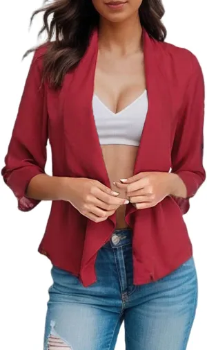 2023 Women's Short Sleeve Bolero Shrug for Dresses Open Front Chiffon Cropped Cardigan Loose Sheer Cardigans Coat Shawls