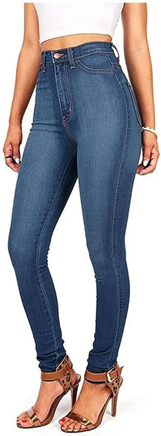 Andongnywell Women's High Waisted Skinny Jeans FashionSlim fit High Rise Denim Pants for Women Trousers