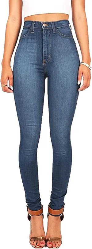 Andongnywell Women's High Waisted Skinny Jeans FashionSlim fit High Rise Denim Pants for Women Trousers