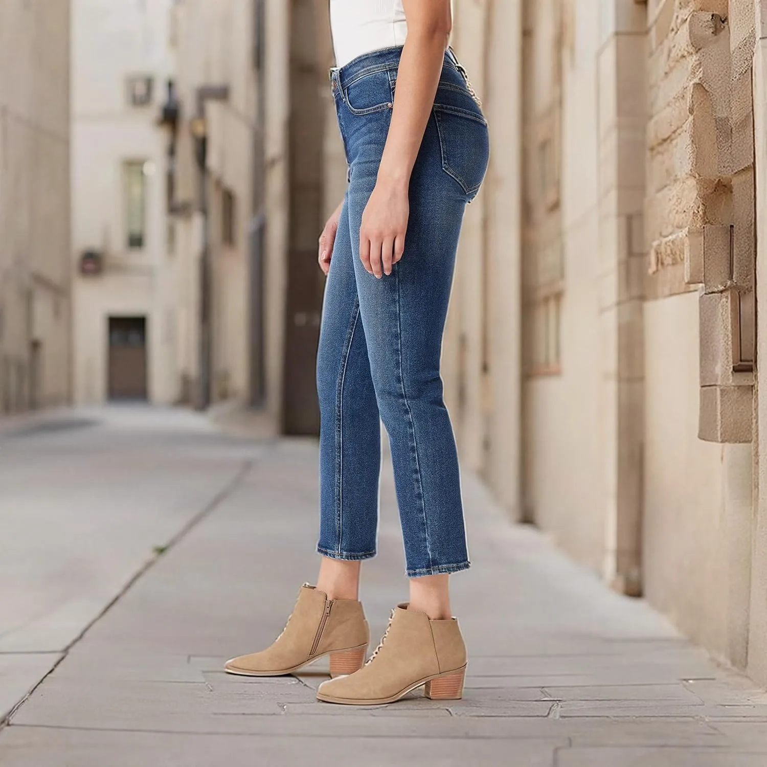 Angels Forever Young Women's Forever Slim Ankle High-Rise Jeans (Standard and Plus)