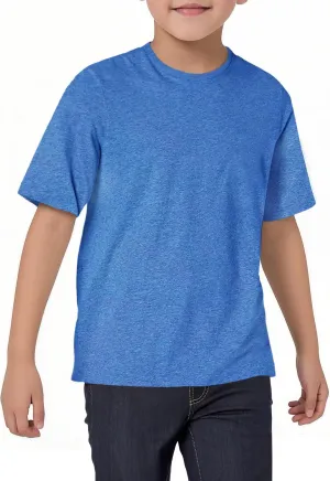 Boys Short Sleeve Shirts Kids Summer Crewneck T-Shirt Casual Tops Tees 5-14 Years