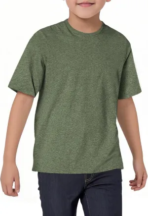 Boys Short Sleeve Shirts Kids Summer Crewneck T-Shirt Casual Tops Tees 5-14 Years