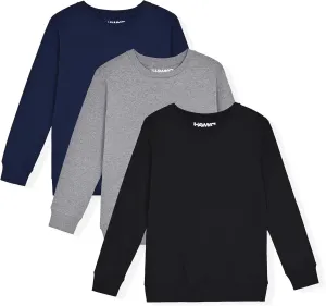 Boys Sweatshirts for Kids Crew Neck Sweater | 2 Pack and 3 Pack Fleece Sweatshirts for Boys