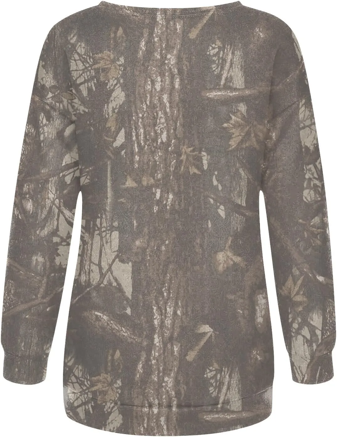 Camo Sweatshirts for Women Maplr Leaf Print Crewneck Sweatshirts Long Sleeve Oversized Pullover Fall Camo Sweater