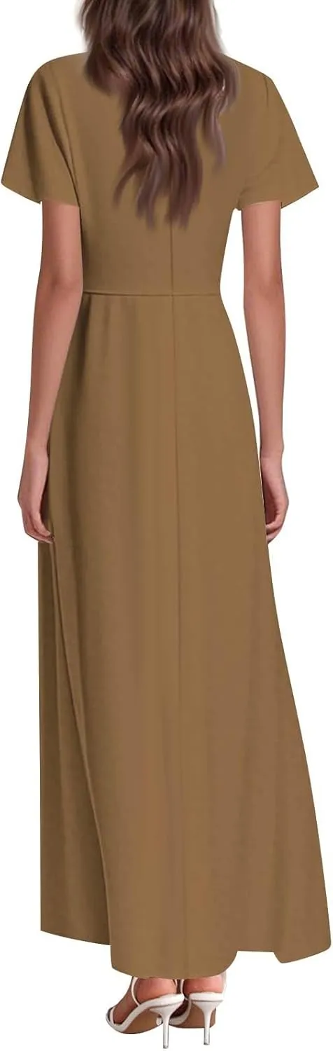 Chiffon Dresses for Women Swing Flowy Ruffle Hem Swing Womens Dresses Holiday Dress Summer Beach Casual Dresses