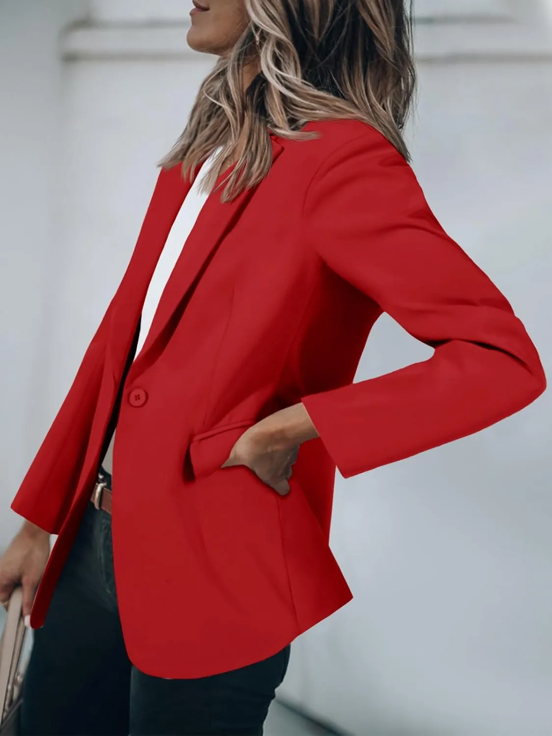 Cicy Bell Womens Casual Blazers Open Front Long Sleeve Work Office Suit Jackets Blazer