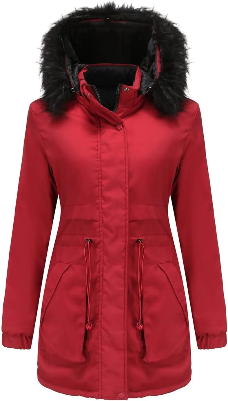 Coats For Women Winter Light Down Full Zip Puffer Jacket Plus Size Long Sleeve Padded Parka Jackets With Pocket