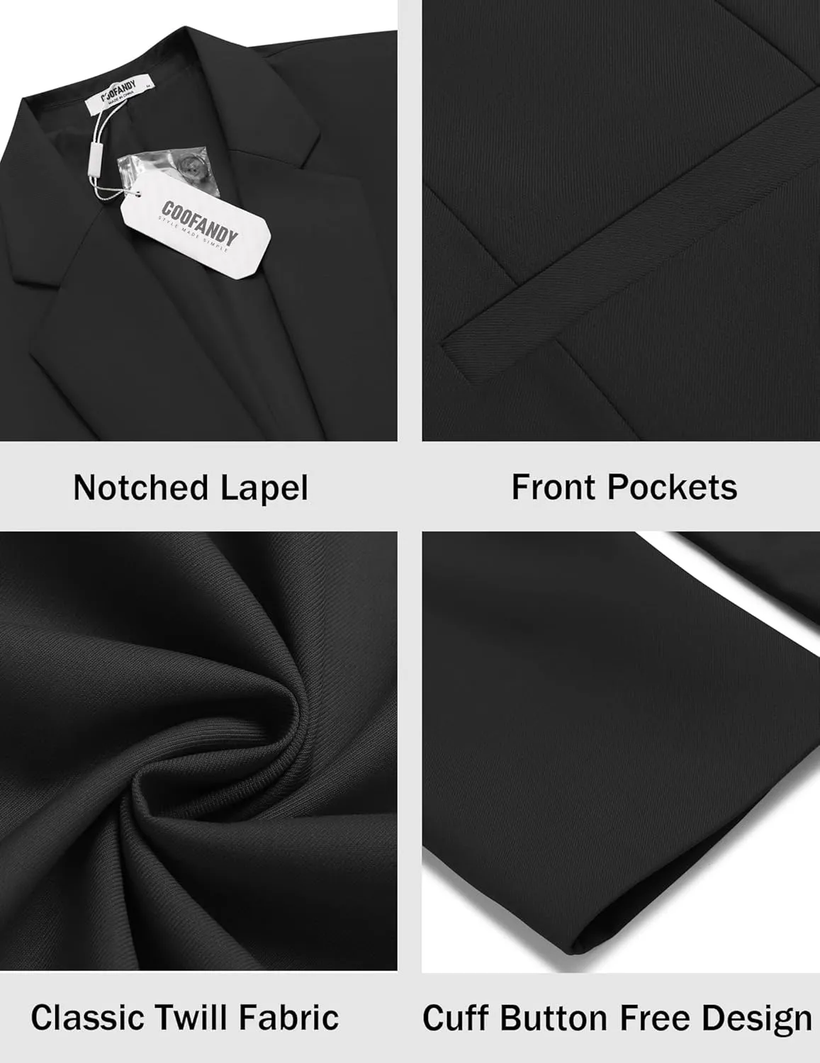 COOFANDY Men Casual Blazer Sport Coats Slim Fit Lightweight Business Two Button Suit Jackets