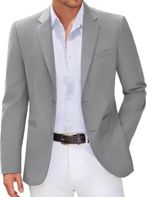 COOFANDY Men Casual Blazer Sport Coats Slim Fit Lightweight Business Two Button Suit Jackets