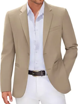 COOFANDY Men Casual Blazer Sport Coats Slim Fit Lightweight Business Two Button Suit Jackets