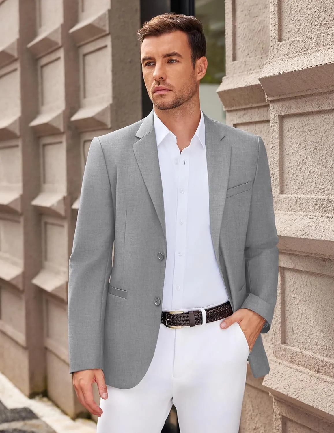 COOFANDY Men Casual Blazer Sport Coats Slim Fit Lightweight Business Two Button Suit Jackets