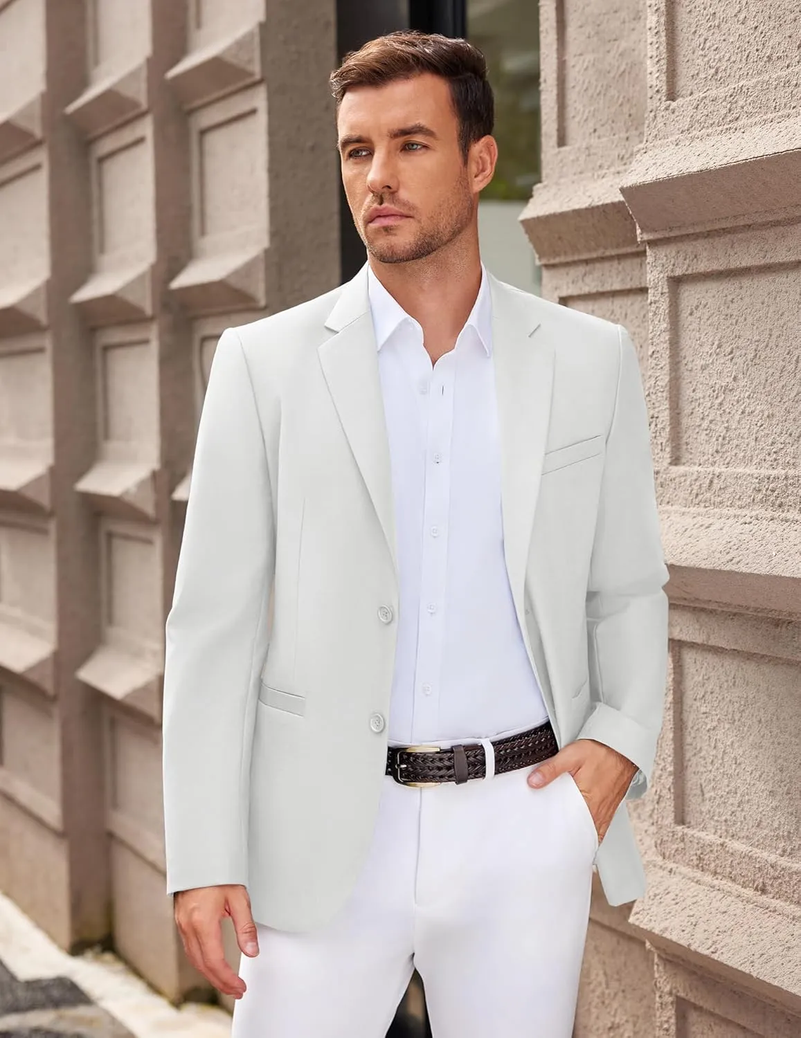 COOFANDY Men Casual Blazer Sport Coats Slim Fit Lightweight Business Two Button Suit Jackets