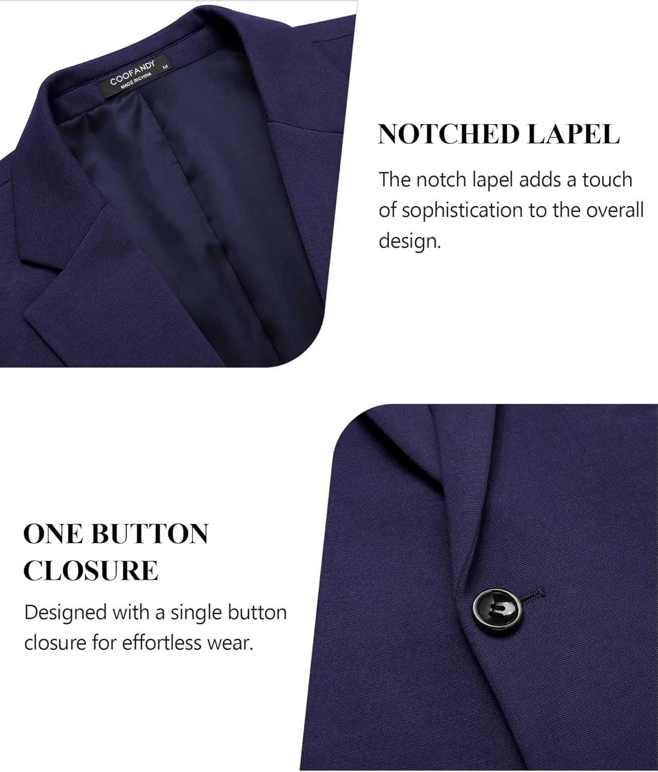 COOFANDY Mens Blazer Jacket One Button Casual Suit Jackets Stretch Knit Sport Coat