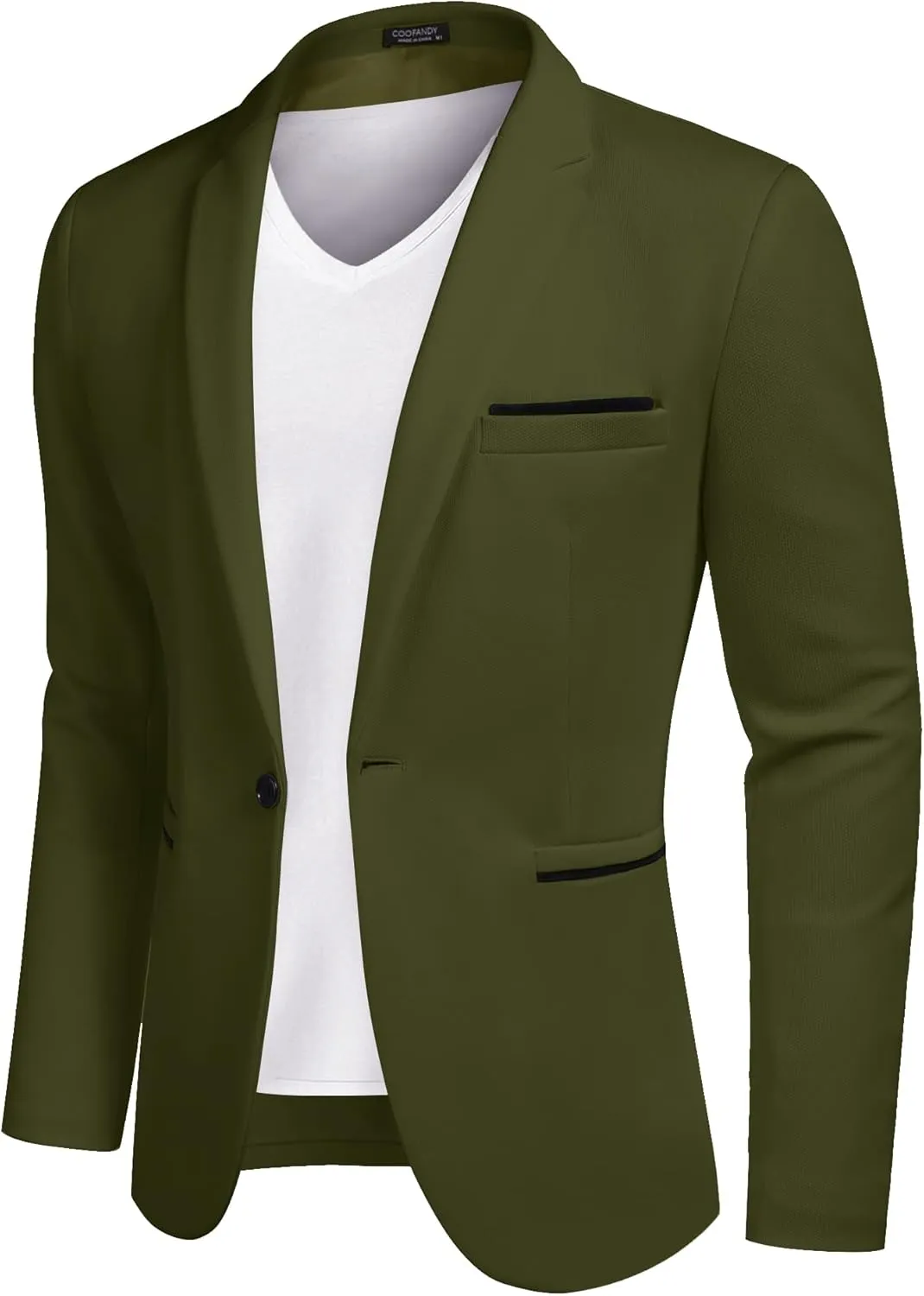 COOFANDY Men's Casual Blazer Jacket Slim Fit Sports Coat Business Suit Jackets One Button
