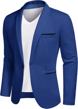 COOFANDY Men's Casual Blazer Jacket Slim Fit Sports Coat Business Suit Jackets One Button