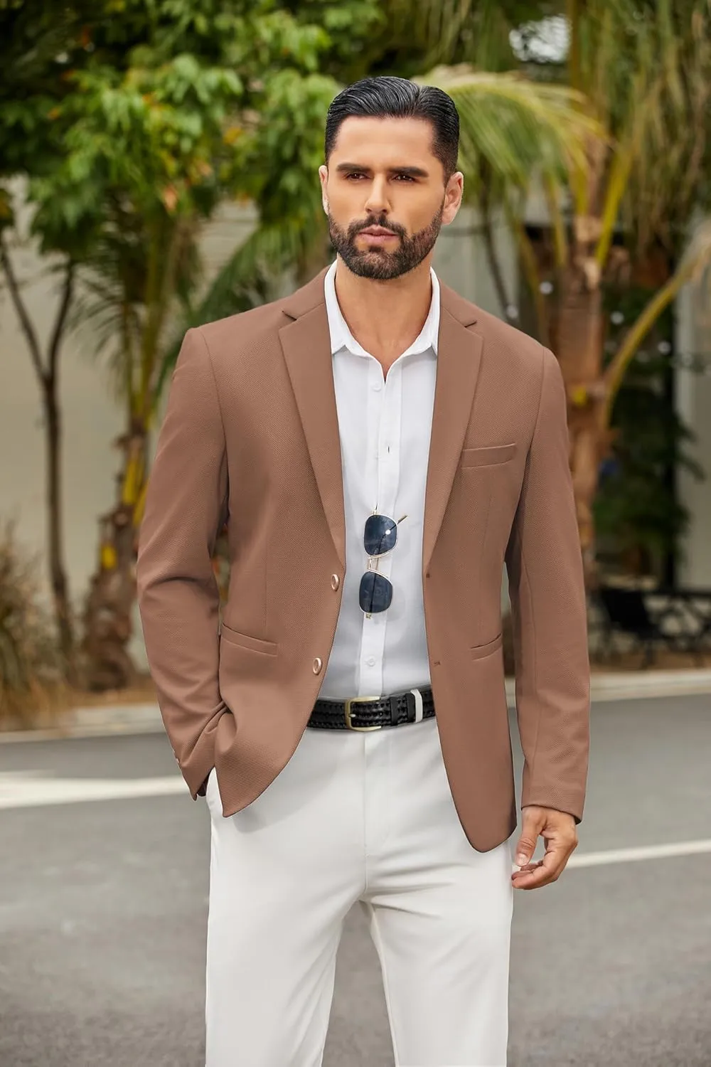 COOFANDY Men's Casual Blazer Slim Fit Suit Jackets Two Button Lightweight Knit Sport Coat
