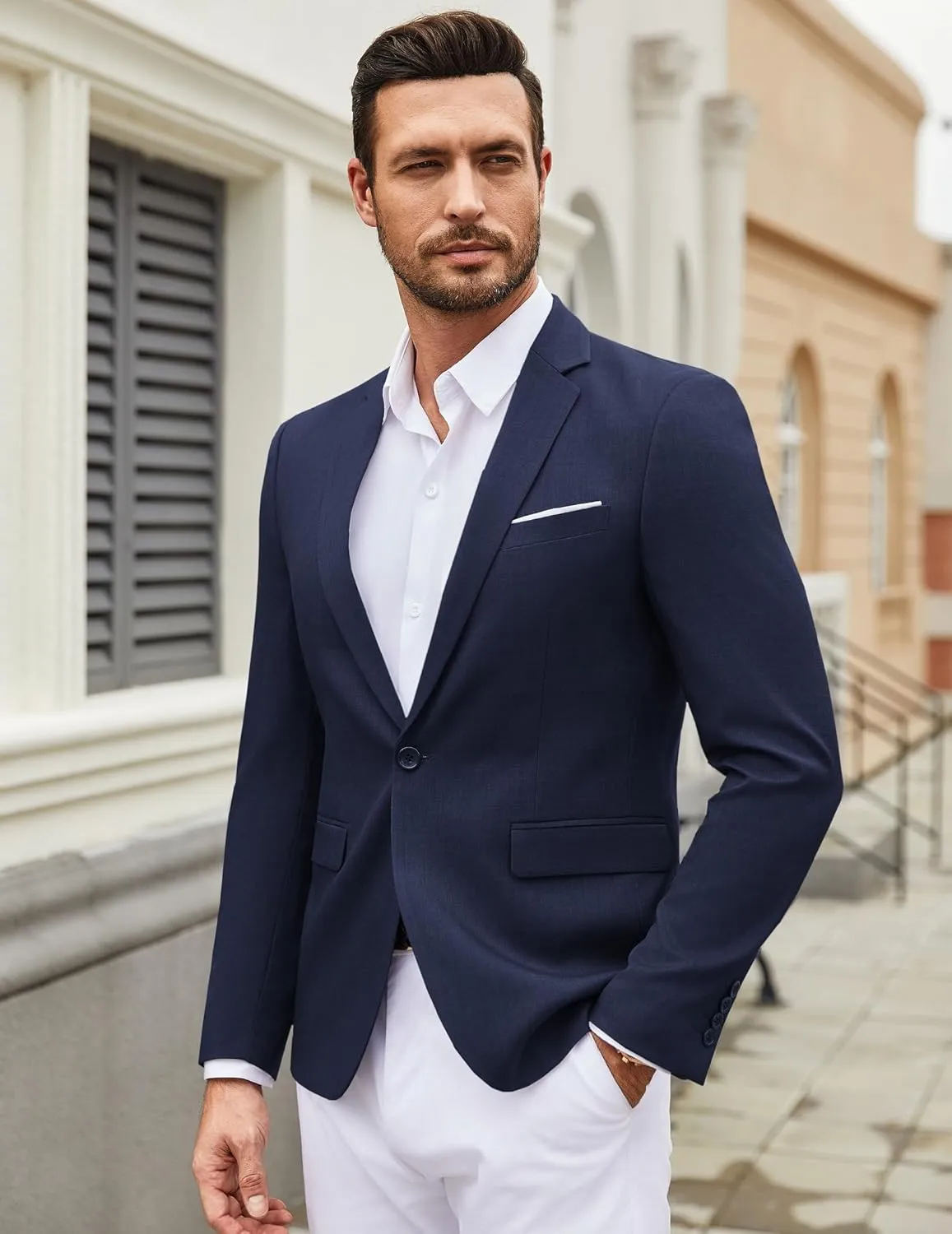COOFANDY Mens Casual Blazer Suit Jackets One Button Sport Coats Lightweight Business Sports Jackets