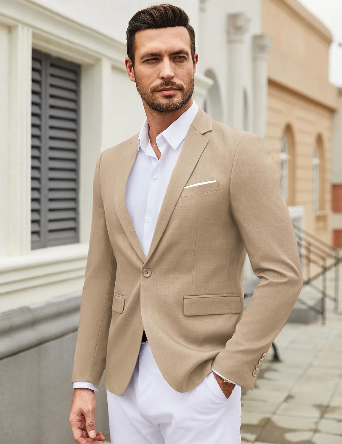 COOFANDY Mens Casual Blazer Suit Jackets One Button Sport Coats Lightweight Business Sports Jackets