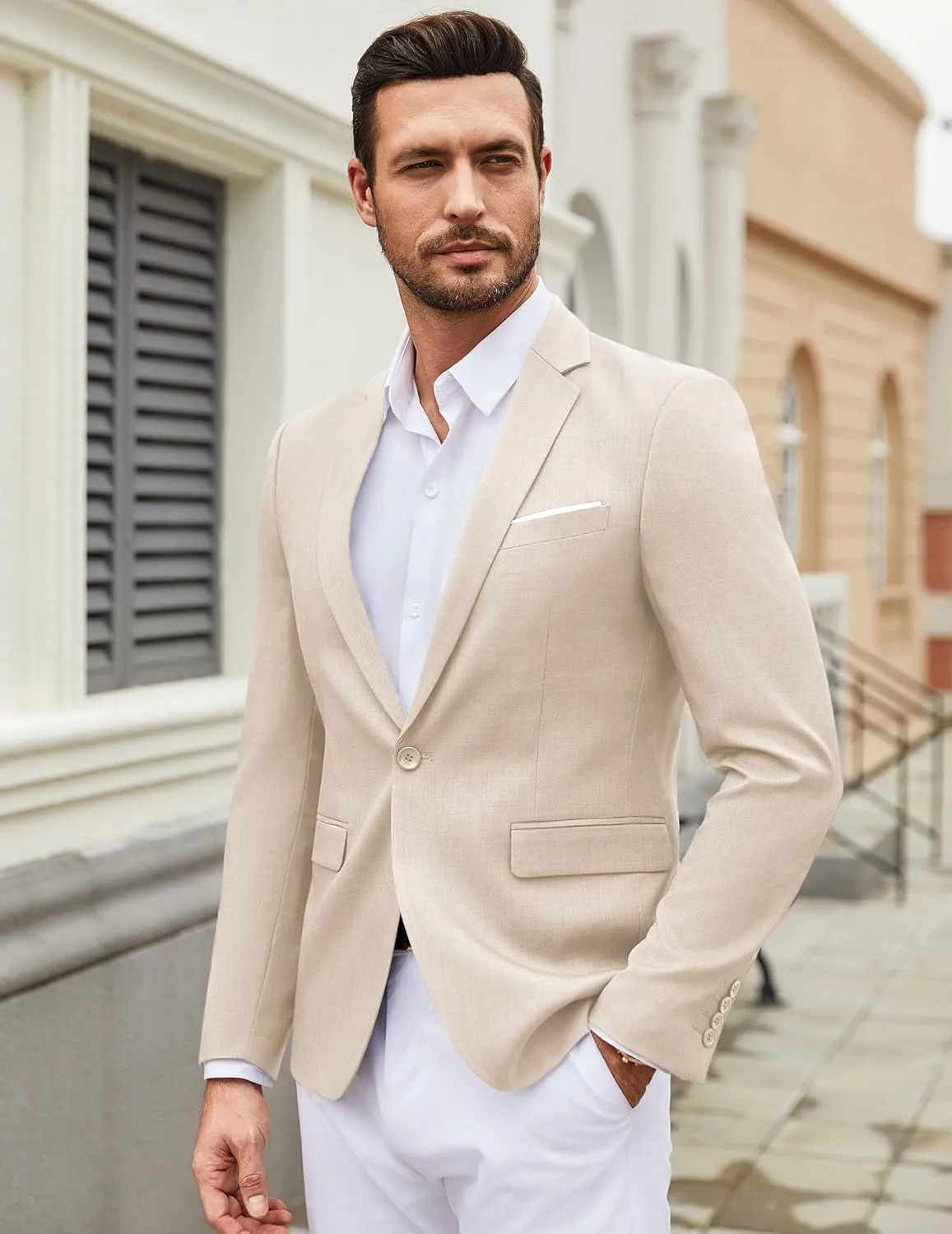 COOFANDY Mens Casual Blazer Suit Jackets One Button Sport Coats Lightweight Business Sports Jackets