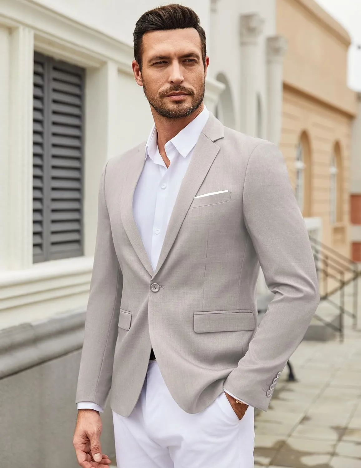 COOFANDY Mens Casual Blazer Suit Jackets One Button Sport Coats Lightweight Business Sports Jackets
