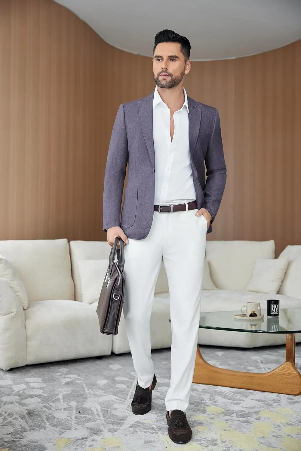 COOFANDY Men's Casual Blazer Suit Jackets Slim Fit One Button Sports Coat with Pockets
