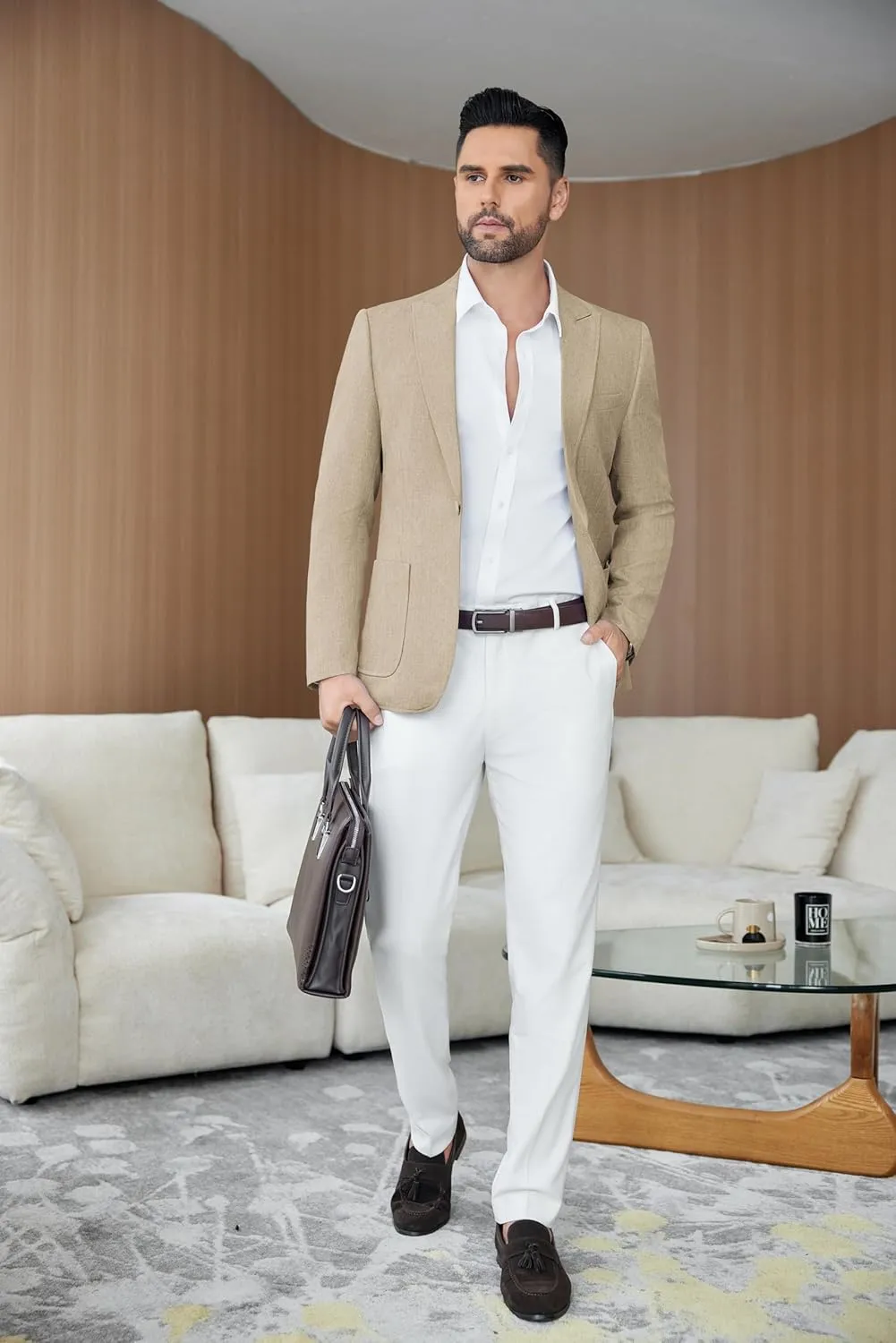 COOFANDY Men's Casual Blazer Suit Jackets Slim Fit One Button Sports Coat with Pockets