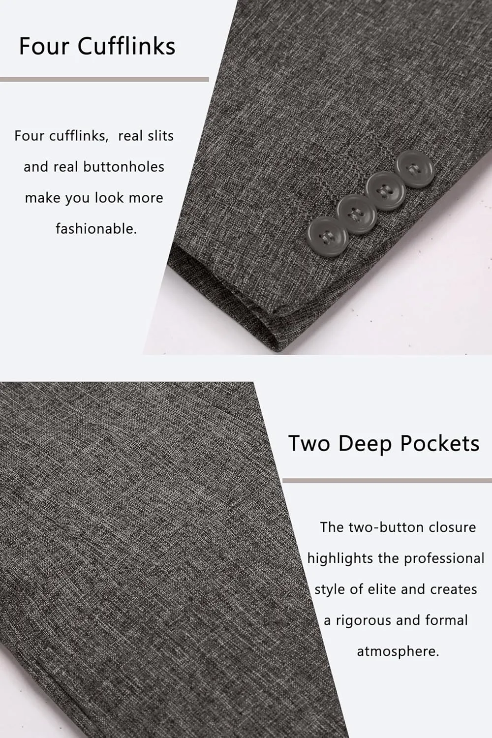 COOFANDY Men's Casual Blazer Suit Jackets Slim Fit One Button Sports Coat with Pockets
