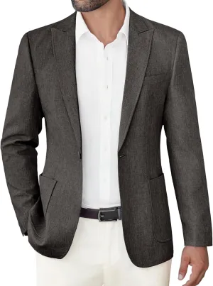COOFANDY Men's Casual Blazer Suit Jackets Slim Fit One Button Sports Coat with Pockets