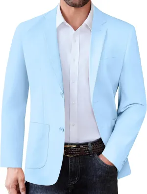COOFANDY Men's Casual Linen Blazer Jacket Lightweight Sport Coats Two Button Suit Jackets