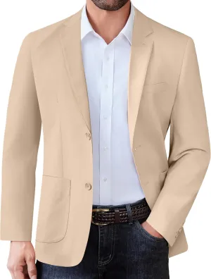 COOFANDY Men's Casual Linen Blazer Jacket Lightweight Sport Coats Two Button Suit Jackets