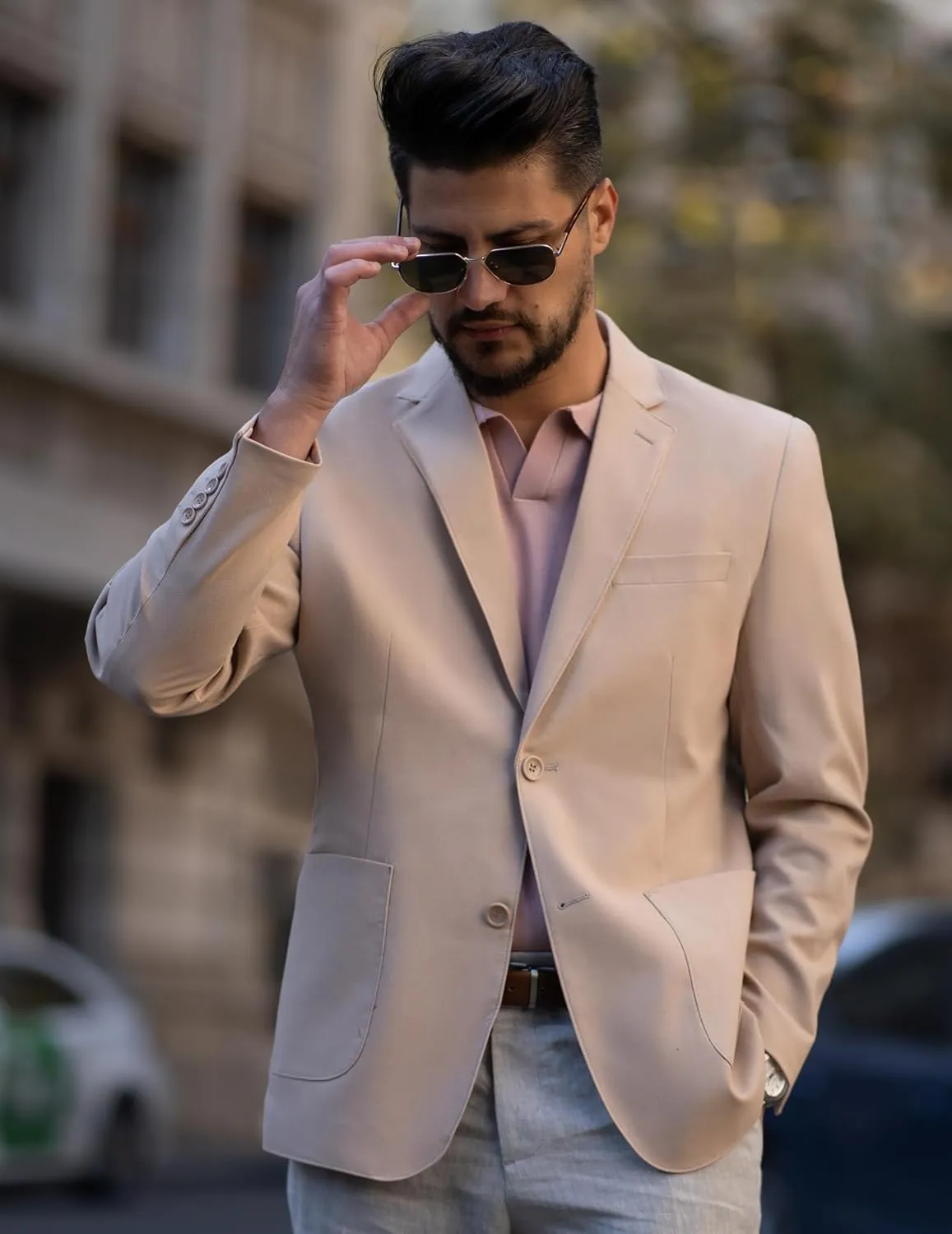 COOFANDY Men's Casual Linen Blazer Jacket Lightweight Sport Coats Two Button Suit Jackets