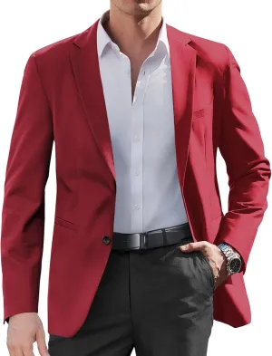 COOFANDY Mens Casual Sport Coat Slim Fit Lightweight Blazers Jacket Two Button Business Suit Jackets
