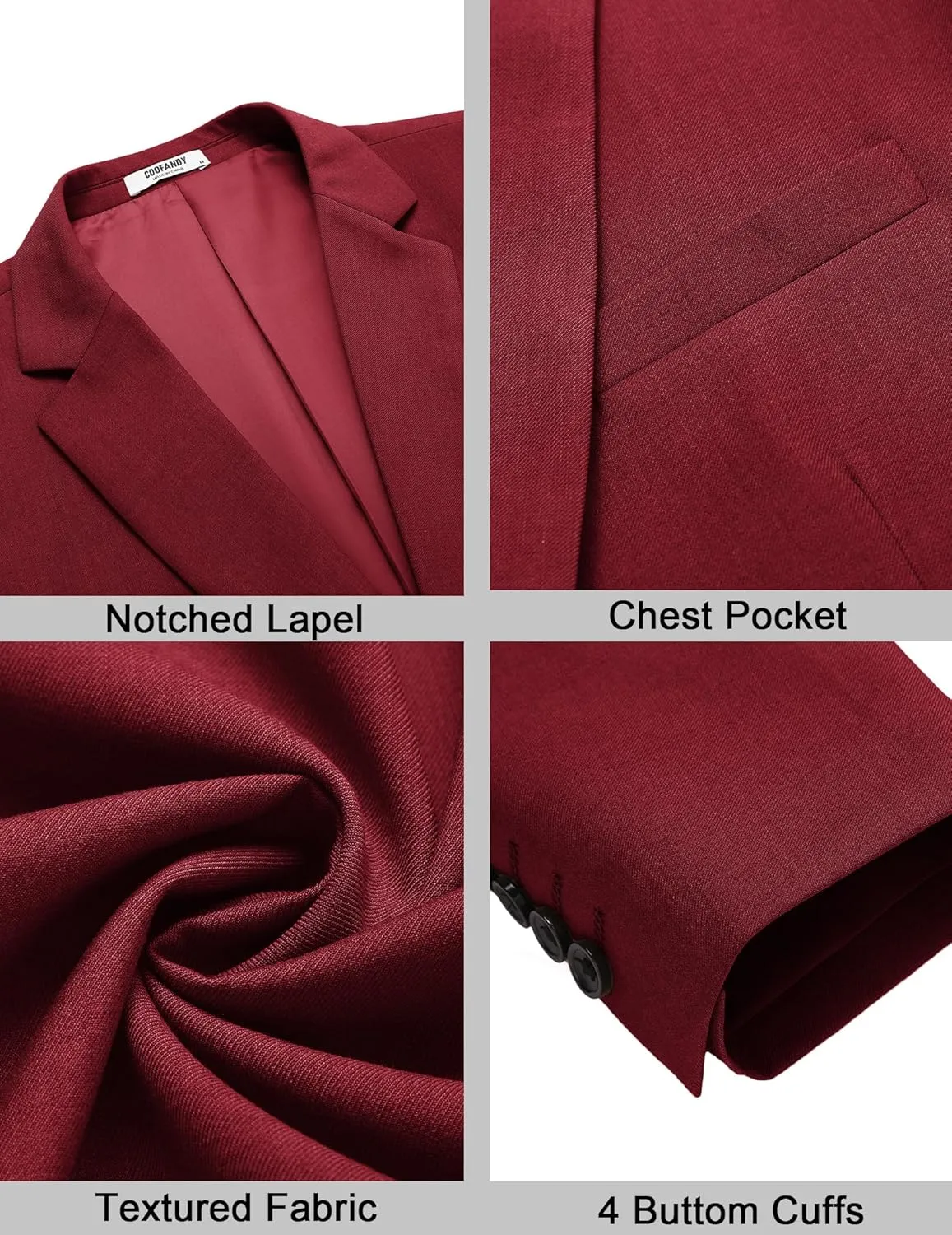 COOFANDY Mens Casual Sport Coat Slim Fit Lightweight Blazers Jacket Two Button Business Suit Jackets