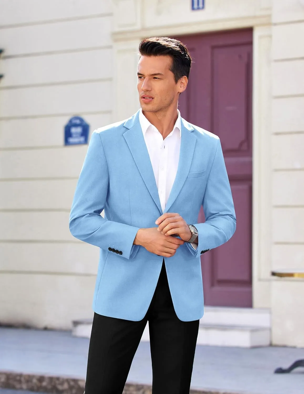 COOFANDY Mens Casual Sport Coat Slim Fit Lightweight Blazers Jacket Two Button Business Suit Jackets