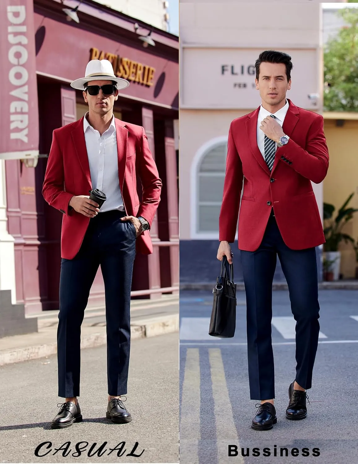 COOFANDY Mens Casual Sport Coat Slim Fit Lightweight Blazers Jacket Two Button Business Suit Jackets