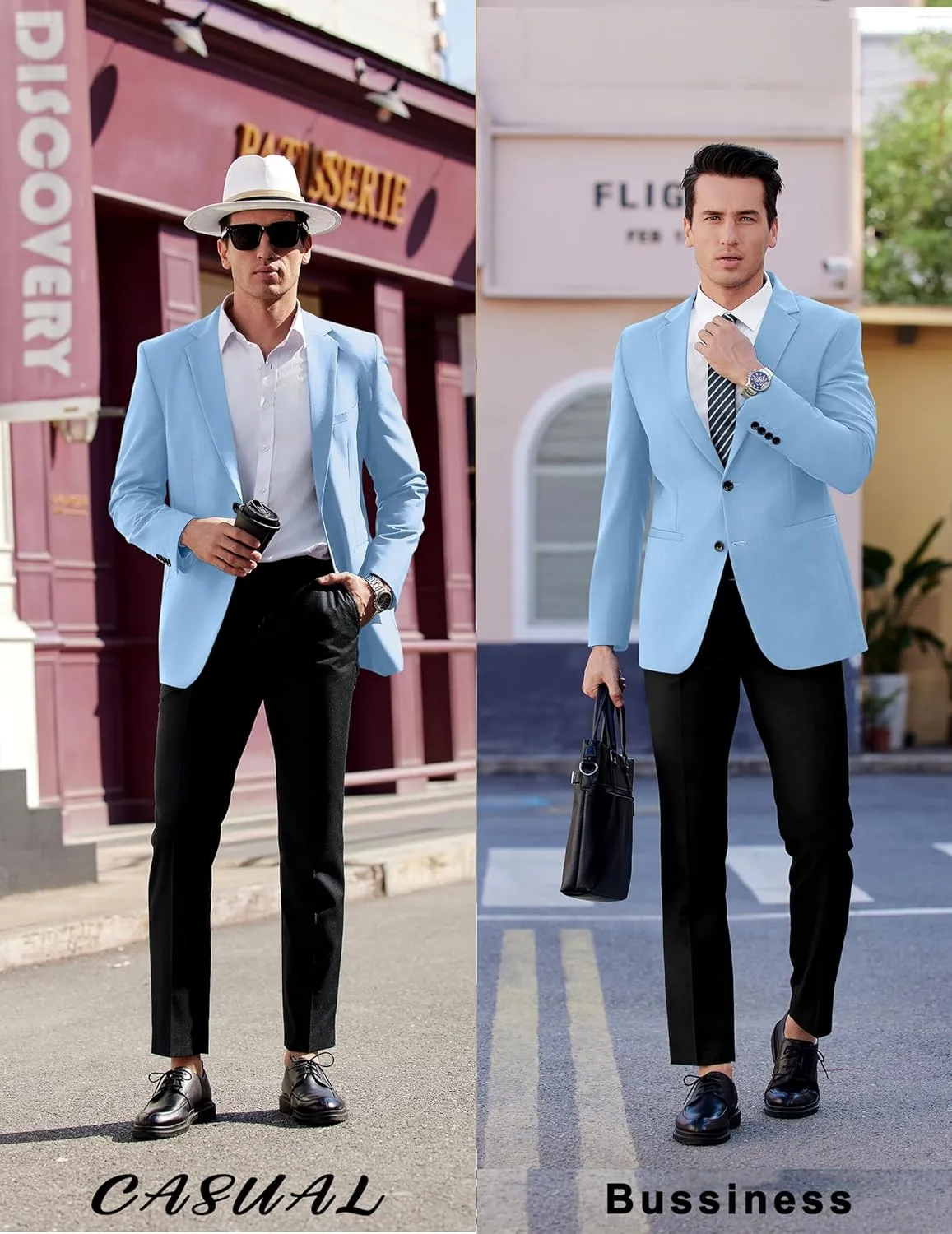 COOFANDY Mens Casual Sport Coat Slim Fit Lightweight Blazers Jacket Two Button Business Suit Jackets