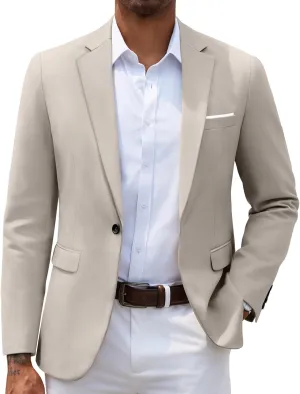 COOFANDY Men's Slim Fit Casual Blazers Lightweight Sport Coats One Button Suit Jackets