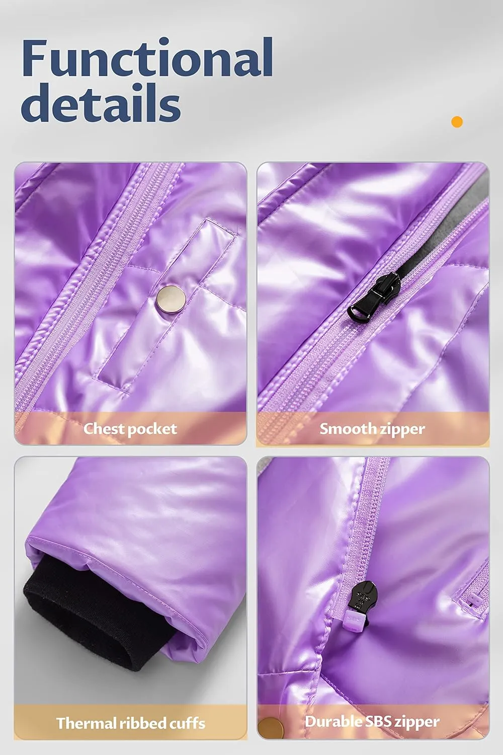 CREATMO US Girl's Long Length Winter Coat Parka Water Resistant Puffer Jacket With Fleece Lining