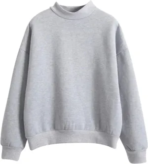 Crewneck Fleece Sweatshirts For Women Cute Fall Fashion Outfits Long Sleeve Oversized Sweatshirt Pullover Sweater
