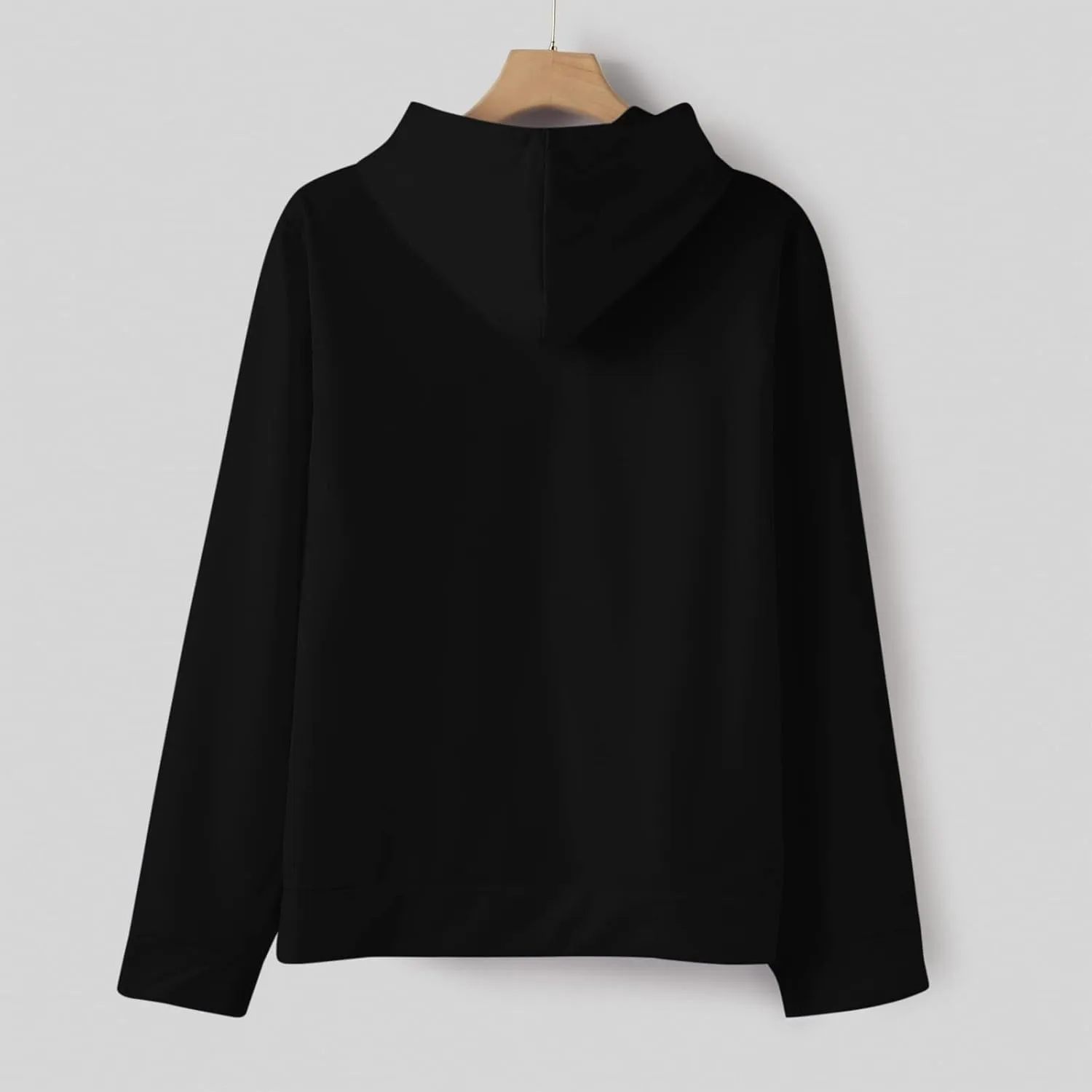 Ctreela Aesthetic Hoodies Sweatshirt for Men Designer Asymmetrical Pullover Tops Plus Size Workout Hoodie Half Zip Jackets
