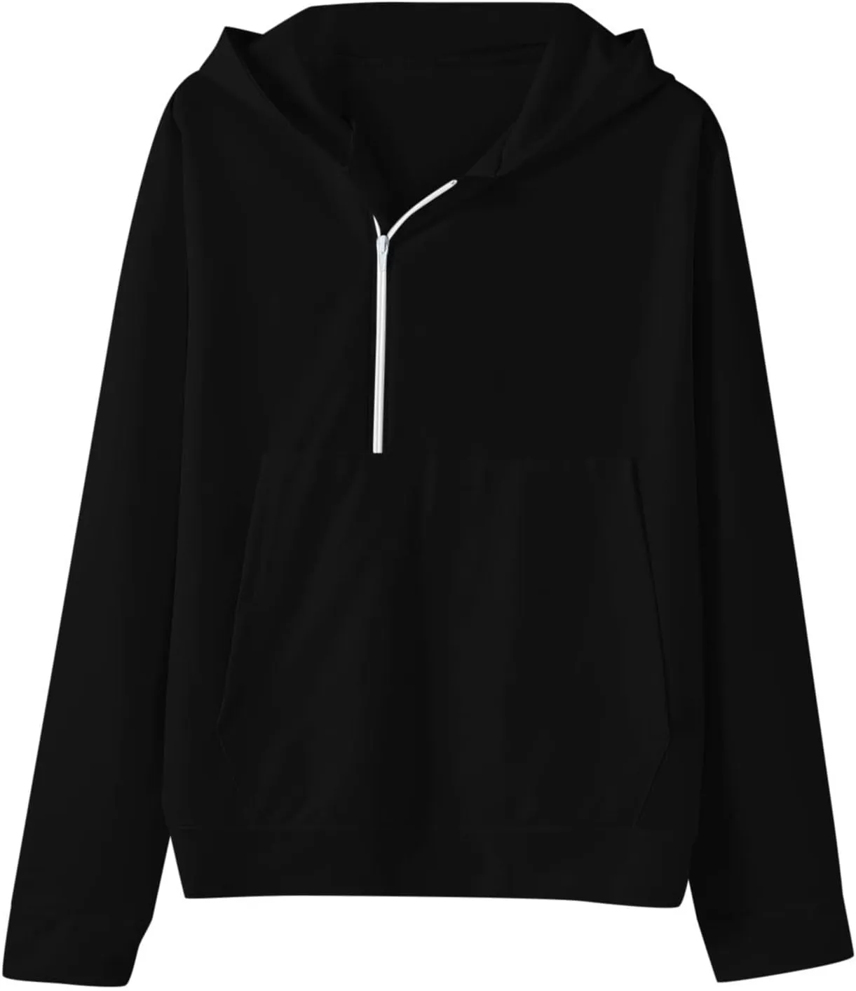 Ctreela Aesthetic Hoodies Sweatshirt for Men Designer Asymmetrical Pullover Tops Plus Size Workout Hoodie Half Zip Jackets