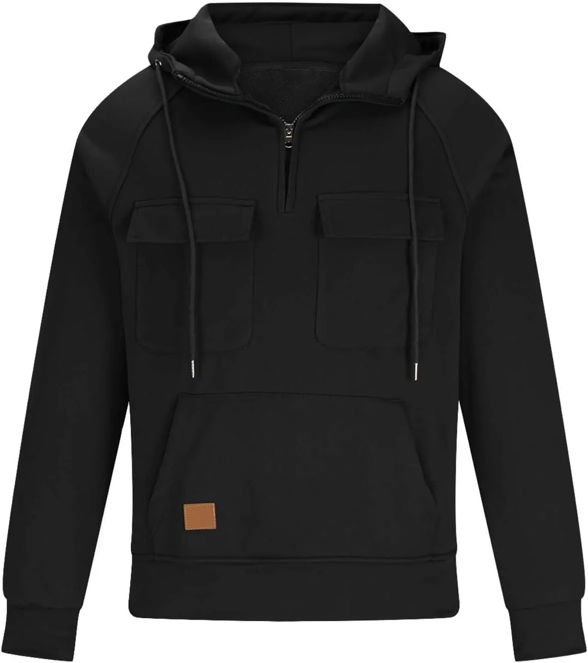 Ctreela Tactical Hoodie Coats for Men's Outdoor Windproof Hoodie Military Jacket Coat Sports Work 1/4 Zip Hooded Sweatshirts