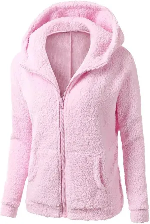 Fall Jackets for women 2024 Faux Fur Sherpa Jacket Fuzzy Hooded Jacket Winter Coats Shearling Outwear Shaggy Coat