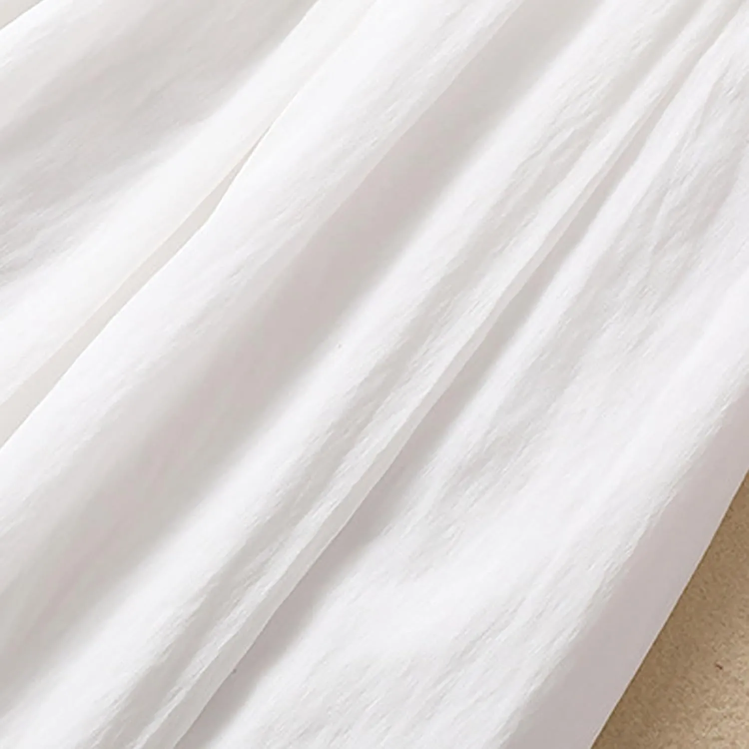 Flowy Midi Skirt for Women Elastic High Waisted Casual Tie-up Solid Color Summer A Line Waistband Skirts