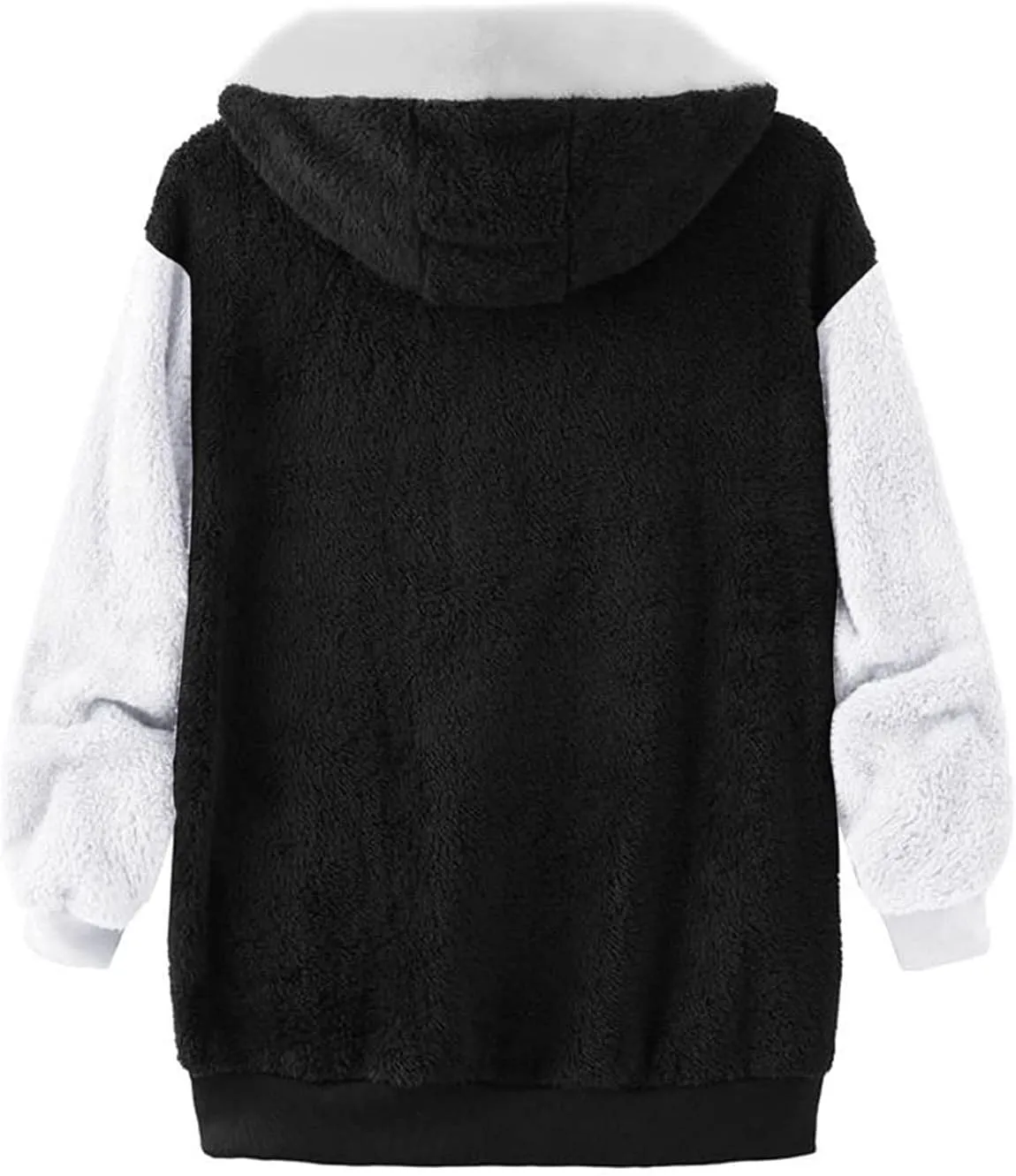 Fuzzy Fleece Jacket Women Plus Size Warm Winter Coats Fluffy Sherpa Hoodie Zip up Casual Cardigan Sweater Outerwear