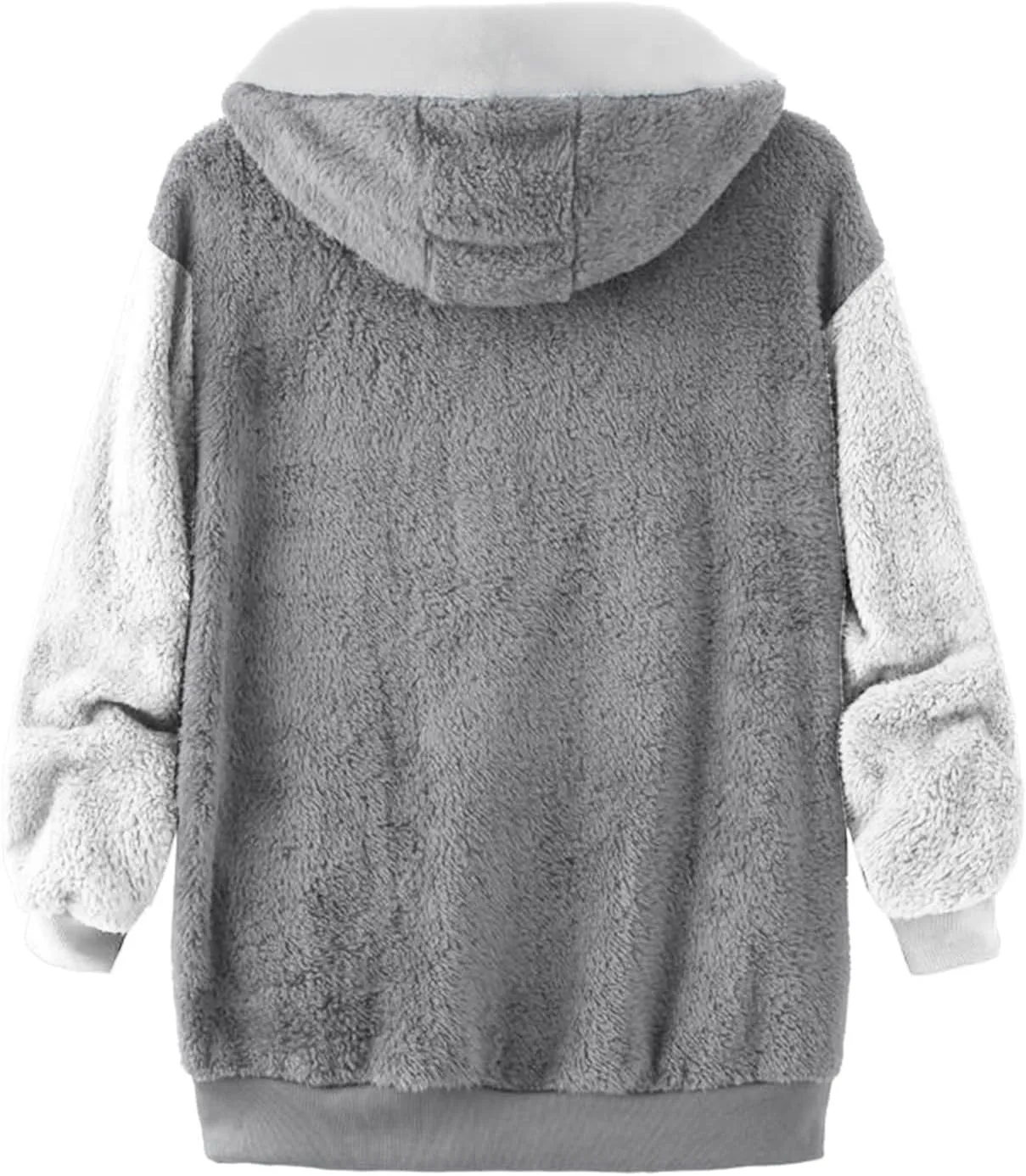Fuzzy Fleece Jacket Women Plus Size Warm Winter Coats Fluffy Sherpa Hoodie Zip up Casual Cardigan Sweater Outerwear