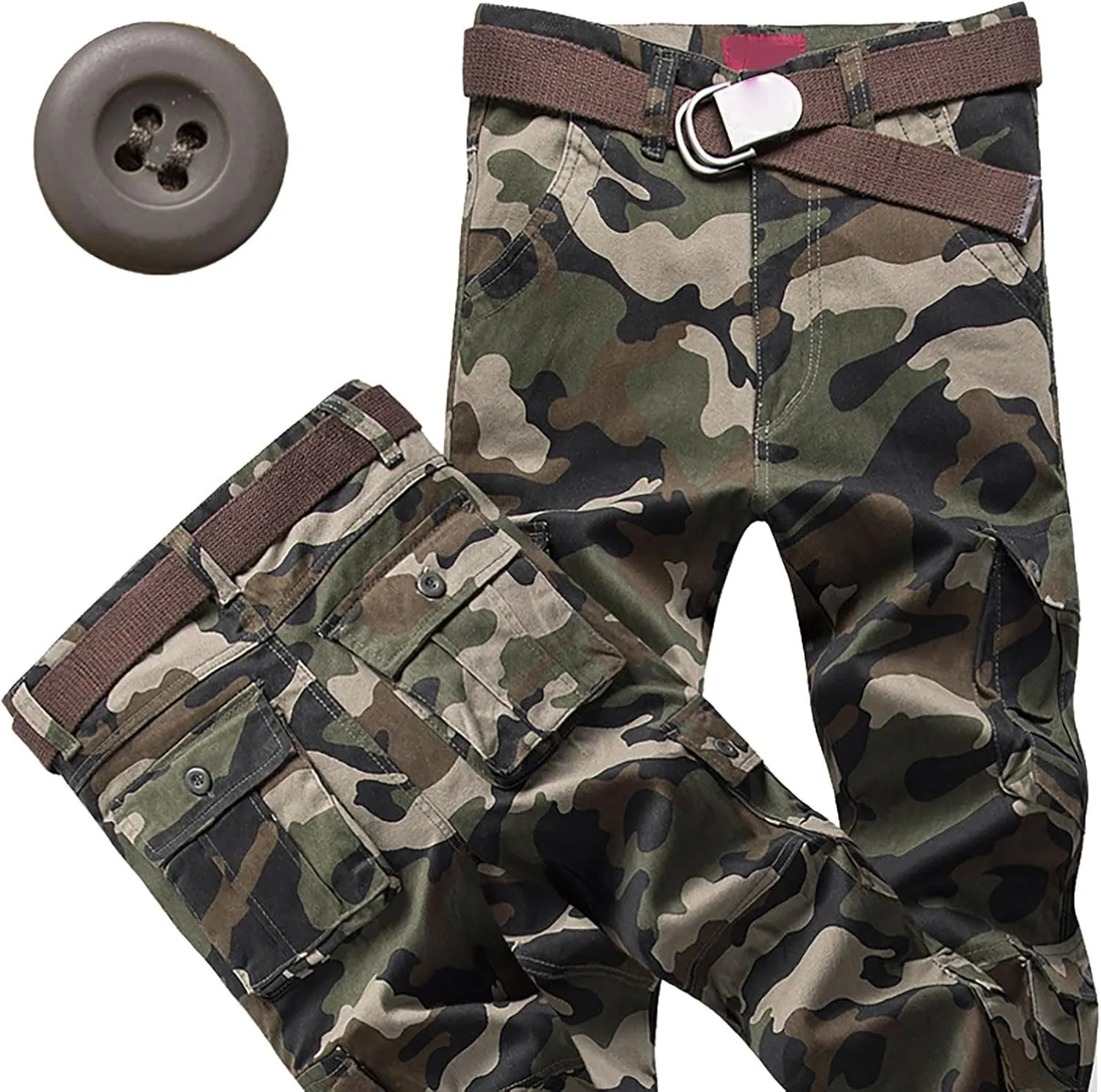 Gear Men's Hiking Tactical Sweatpants Waist Denim Long Pants Men's Casual Cargo Pants Sweatpants for Men Men's Camo